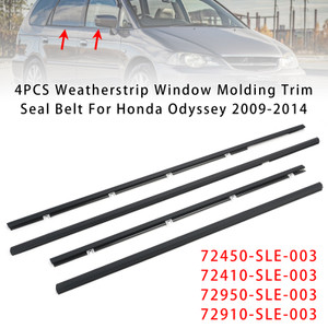 4PCS Weatherstrip Window Molding Trim Seal Belt For Honda Odyssey 2009-2014