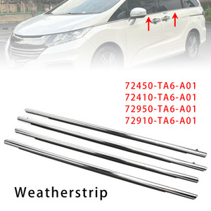 4PCS Car Window Weatherstrip Chrome 72450-TA6-A01 For Honda Odyssey 2015-2020
