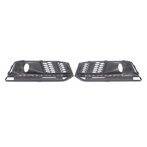 2PCS Black Front Bumper Foglight Grill Grille Fit Audi A4 B9 S4 2016-2019