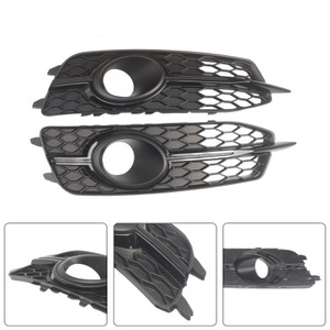 2X Car Front Bumper Fog Light Grilles For Audi A6 C7 S-Line 2012-2014