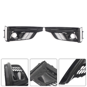 2PCS Front Bumper Fog Light Grille Cover Fit Audi A5 S5 S-Line 2018-2019