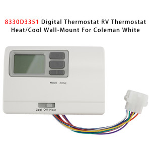8330D3351 Digital Thermostat Rv Thermostat Heat/Cool WallMount White For Coleman
