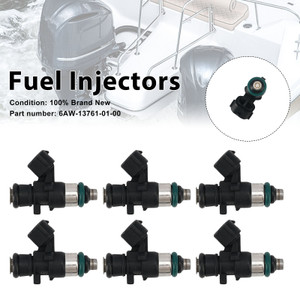 6PC Fuel Injectors 6AW-13761-01-00 For Yamaha Outboard 300HP LF300XSB2