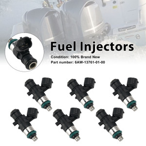 6PC Fuel Injectors 6AW-13761-01-00 For Yamaha Outboard 300HP LF300XSB2