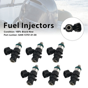 6PC Fuel Injectors 6AW-13761-01-00 For Yamaha Outboard 300HP LF300XSB2