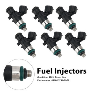 6PC Fuel Injectors 6AW-13761-01-00 For Yamaha Outboard 300HP LF300XSB2