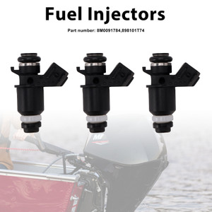 3PC 8M0091784 Fuel Injectors 898101T74 For Mercury Mariner Outboard 25HP 30HP