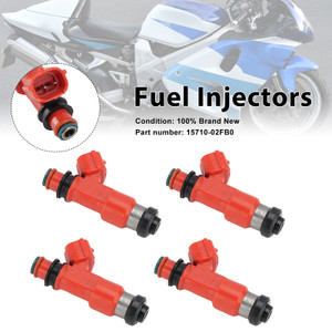 4PC Fuel Injectors 15710-02FB0 For Suzuki TL1000R 1998-2003