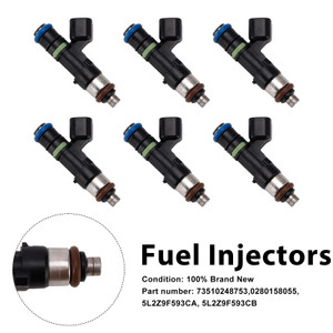 6PC 0280158055 Fuel Injectors 5L2Z9F593CA For Mercury Mountaineer Ford Explorer