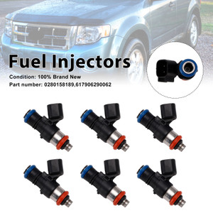 6PC 617906290062 Fuel Injectors 0280158189 For Mercury Mariner Ford 3.0L