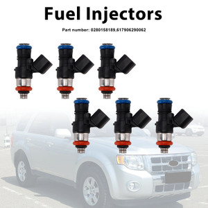 6PC 617906290062 Fuel Injectors 0280158189 For Mercury Mariner Ford 3.0L