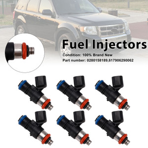 6PC 617906290062 Fuel Injectors 0280158189 For Mercury Mariner Ford 3.0L