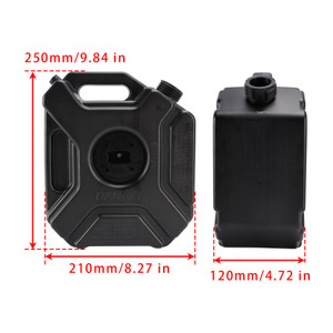 3L Oil Gas Container Anti-static Jerry Can Fuel Tank Black For Touring Adventure