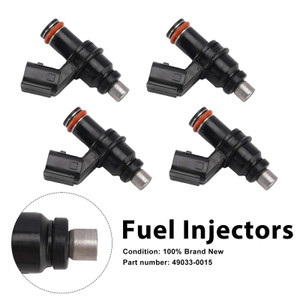 4PC Fuel Injectors 49033-0015  For Kawasaki Ninja ZX6R ZX600R ZX600P 07-12