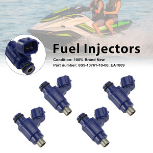4PC EAT809 Fuel Injectors 6S5-13761-10-00 For Yamaha WaveRunner VX HO SHO