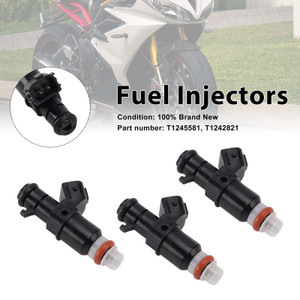 3PC T1245581 Fuel Injectors T1242821 For Daytona 675R 675 R 2013-2017