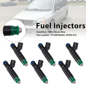 6PC 1F1Z9F593DA Fuel Injectors 9F593-214 For Mercury Monterey Ford Freestar