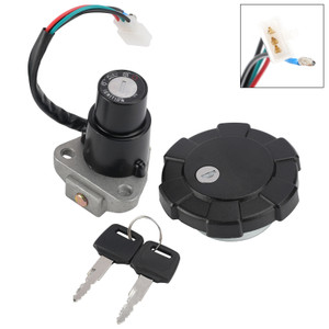 Ignition Key Switch Fuel Cap Lock Set For Yamaha DT200R XT250 XT350 1988-2001