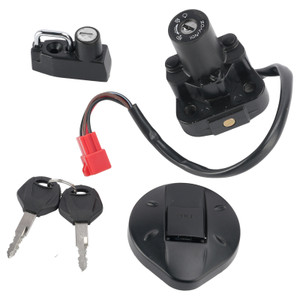 4-Wire Ignition Switch Fuel Cap Helmet Lock Set For Yamaha XT 250 X Serow 05-17