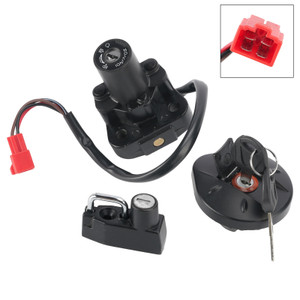 4-Wire Ignition Switch Fuel Cap Helmet Lock Set For Yamaha XT 250 X Serow 05-17