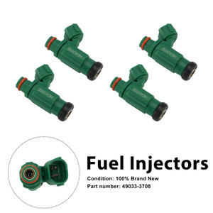4PC Fuel Injectors 49033-3708 For Kawasaki Jet Ski Ultra 250X 260X 260LX 07-10