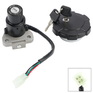 4-Wire Ignition Switch Fuel Cap Lock Set For Yamaha DT 125R DT125R 1987-2002