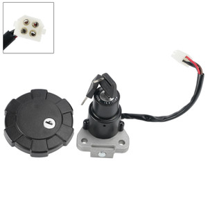 4-Wire Ignition Switch Fuel Cap Lock Set For Yamaha XT250 XT350 1985-1986