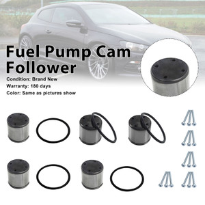 5PCS Fuel Pump Cam Follower Tappet Seal + O-Ring Fit Audi TT 2.0 Fit Seat