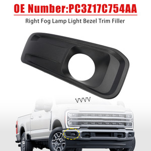Right Fog Lamp Light Bezel PC3Z17C754AA For Ford F250/350/450/550 2023-2025