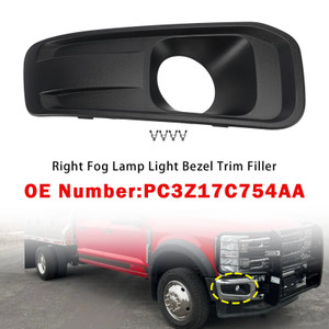 Right Fog Lamp Light Bezel PC3Z17C754AA For Ford F250/350/450/550 2023-2025