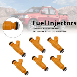 6PC 822-11135 Fuel Injectors â?280155900 For Mercury Mountaineer Ford Explorer