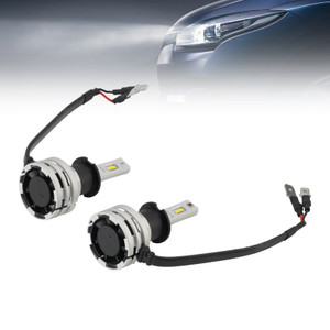 LED Headlight Bulb Kit High Low Beam H3 12V 24W 6500K Fan Cooling For HELLA