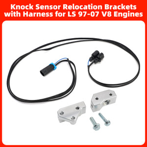 Knock Sensor Relocation Brackets with Harness for LS 97-07 V8 Engines
