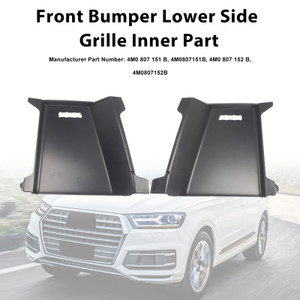 2PCS Front Bumper Grille Inner Part 4M0807151B Fit Audi Q7 S-Line 2016-2019