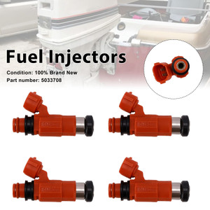 4PC Fuel Injectors 5033708 For Outboard Moto 90-115-140 HP 2003-2006