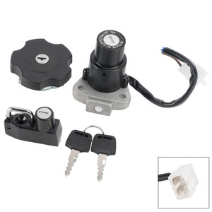 4-Wire Ignition Switch Fuel Cap Helmet Lock Set For Yamaha XT 600 XT600 90-1995