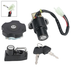 4-Wire Ignition Switch Fuel Cap Helmet Lock Set For Yamaha XT 600K XT600 91-94
