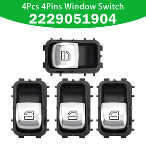 4Pcs 4Pins Window Switch 2229051904 for Mercedes-Benz W213 W222 E300 S500 S600