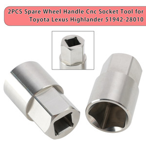 2PCS Spare Wheel Handle Cnc Socket Tool for Toyota Lexus Highlander 51942-28010