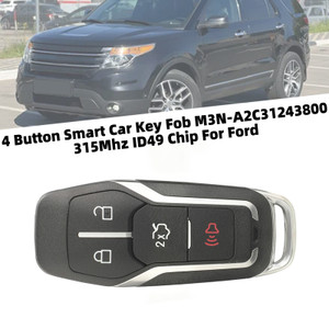 4 Button Smart Car Key Fob M3N-A2C31243800 315Mhz ID49 Chip For Ford