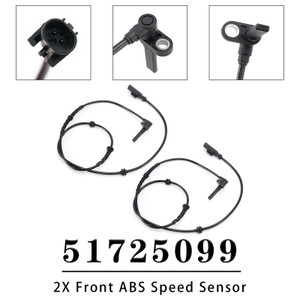 2X Front Right&Left ABS Speed Sensor for Citroen 51725099 52148329