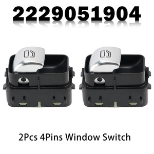 2Pcs 4Pins Window Switch 2229051904 for Mercedes-Benz W213 W222 E300 S500 S600