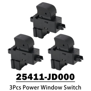 3Pcs Power Window Switch for Nissan Dualis Qashqai J10 Murano 3.5L 25411-JD000