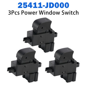 3Pcs Power Window Switch for Nissan Dualis Qashqai J10 Murano 3.5L 25411-JD000