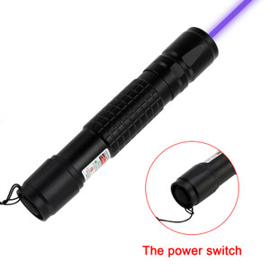 Tactical 5mw 405nm Blue Purple 18650 Laser Pointer Pen Visible Beam Light Lazer