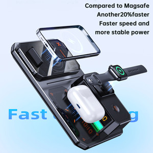 6 in 1 Magnetic Wireless Charger Bluetooth Speakers for Apple 17 16e 16 15 14 13