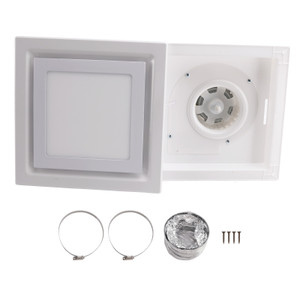 145 CFM 12" Bathroom Exhaust Fan 1.5sones Bath Fan Low Noise with Light