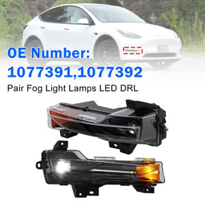 Pair Fog Light Lamps LED DRL For Tesla Model 3 Y 2017é?023