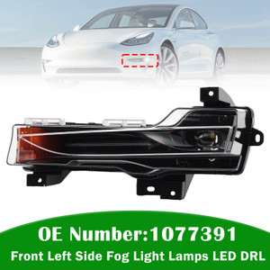 Front Left Side Fog Light Lamps LED DRL 1077391 For Tesla Model 3 Y 2017é?023