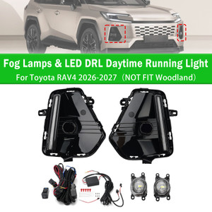 Fog Lamps & LED DRL Daytime Running Light Set For Toyota RAV4 2026-2027